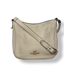 Coach Ellie File Bag Pebbled Leather Crossbody Purse - Chalk